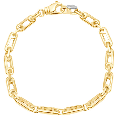 Men's Link 14k Gold (23gram) or Platinum (38gram) 4-5.5mm Bracelet 8.5"