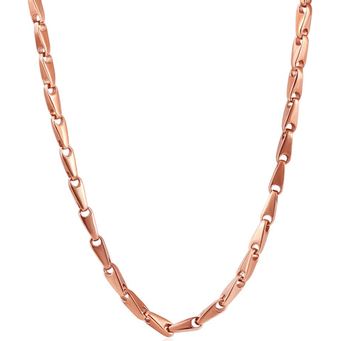 Men's Seed Link 14k Gold (40gram) or Platinum (75gram) 4mm Link Chain Necklace 20"