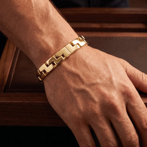Men's Flat Curb Design 14k Gold (91g) or Platinum (171g) 12mm Link Bracelet 9.5"