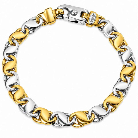 Men's Link 14k Gold (32gram) or Platinum (52gram) 7.5mm Bracelet 8.5"