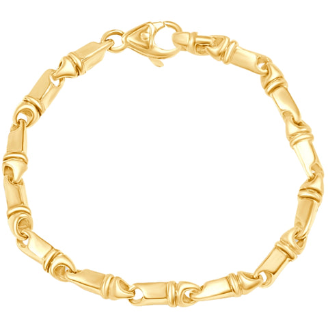 Men's Designer Seed Link 14k Gold (25gram) or Platinum (41gram) 5.5mm Bracelet 8.5"