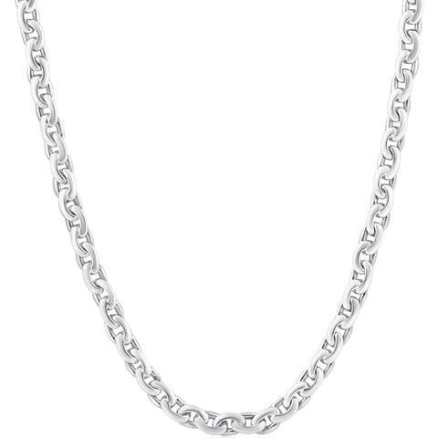 Men's Round 14k Gold (40gram) or Platinum (75gram) 5mm Link Chain Necklace 20"
