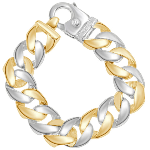 Men's Curb 14k Gold (137gram) or Platinum (257gram) 19.5mm Link Bracelet 9.5"