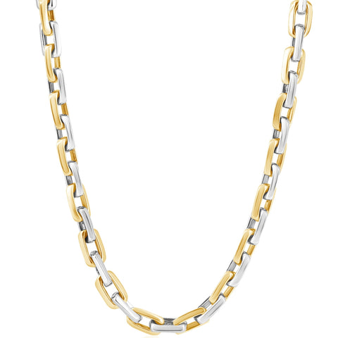 Men's 14k Gold (140gram) or Platinum (263gram) 8mm Link Chain Necklace 22"