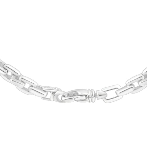 Men's Square Link 14k Gold (70gram) or Platinum (131gram) 6.5mm Link Chain Necklace 20"