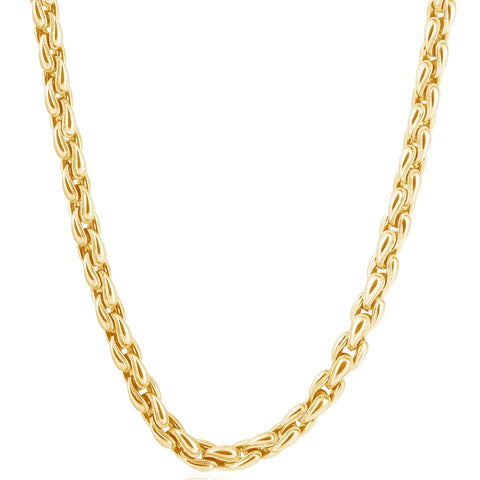 Men's 14k Gold (83gram) or Platinum (156gram) 7mm Link Chain Necklace 20"