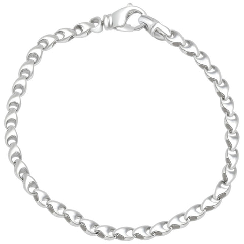 Men's Link 14k Gold (17gram) or Platinum (28gram) 4.5mm Bracelet 8.5"
