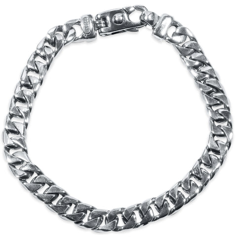Braccio Men's 30 Gram Cuban Link Solid Silver Bracelet 8.5"