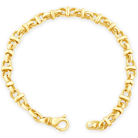 Men's 14k Gold (25gram) or Platinum (40gram) 7mm Link Bracelet 8.5"