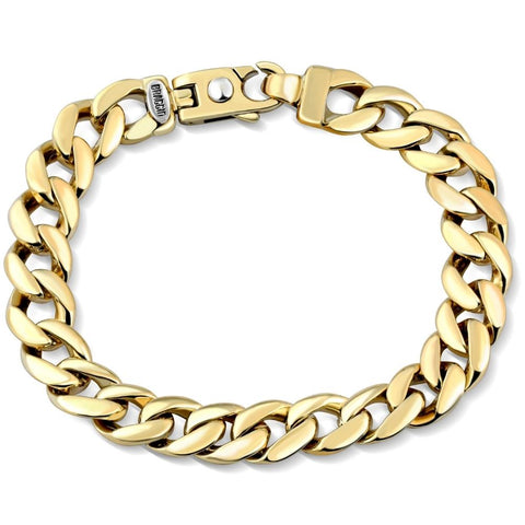 Solid 14k, 18k Gold, or Platinum 10.5mm Cuban Link Men's Chain Bracelet 45-75 Grams