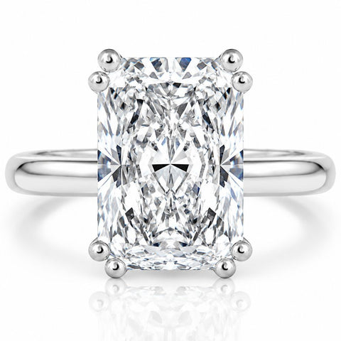 Certified 4.00Ct G/VS Radiant Cut Diamond Engagement Ring White Gold Lab Grown