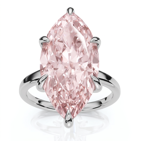 Certified 5Ct VS Fancy Intense Pink Diamond 14k Engagement Ring Gold Lab Grown