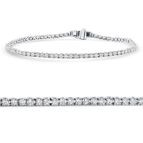 2 - 4Ct Diamond Tennis Bracelet 7" Lab Grown