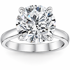 Certified 3 Ct Diamond Solitaire Engagement Ring 14k Gold Lab Grown (FG/VS-SI1)
