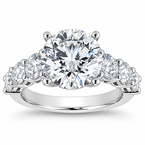Certified G/VS 4Ct Diamond Engagement Ring 14k Gold Lab Grown