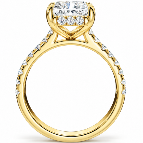 Certified 4 1/2Ct Juliana Radiant Cut Diamond Engagement Ring 14k Gold Lab Grown