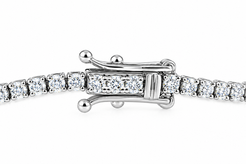 3ct. Round Cut Diamond Tennis Bracelet In 14k White Gold 7"