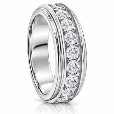 2Ct Diamond Men's Ring in 10k White or Yellow Gold 10-Stone