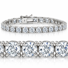 20 Ct Lab Grown Diamond Tennis Bracelet 14k White Gold 7"