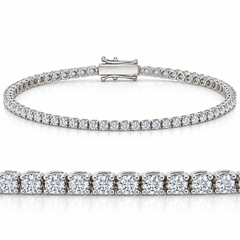 VS 4 Carat Diamond Tennis Bracelet 14k White, Yellow, or Rose Gold Lab Grown 7"