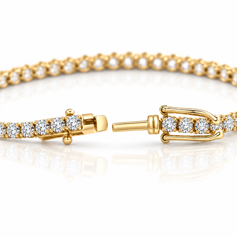 VS 4 Carat Diamond Tennis Bracelet 14k White, Yellow, or Rose Gold Lab Grown 7"