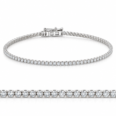 EF/VS 1.23Ct Lab Grown Diamond Tennis Bracelet 14K Gold