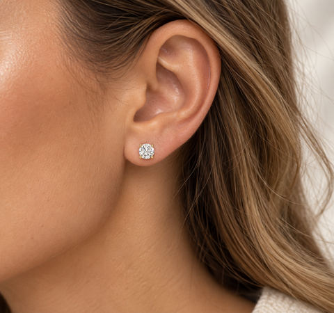 3/4ct Diamond Studs 14K White Gold