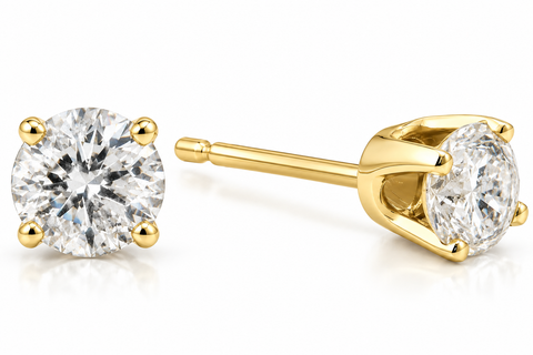 1/4 Ct TDW Genuine Diamond Studs Available in 14k White or Yellow Gold