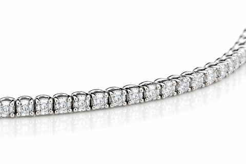 14k White or Yellow Gold Round-Cut Diamond Tennis Bracelet 2cttw 7" Women's