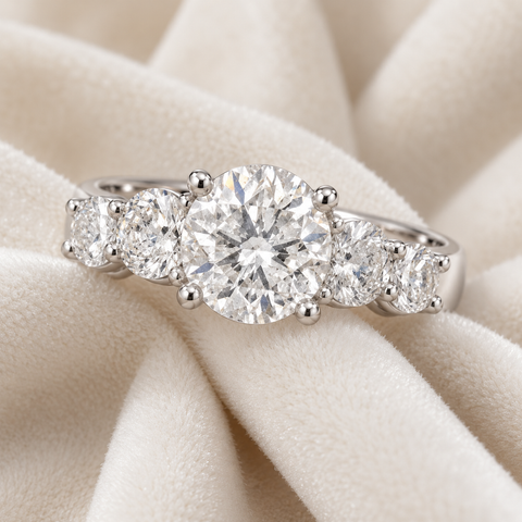 Certified 3 1/2Ct Diamond Engagement Ring 14k Gold or Platinum Lab Grown FG VS