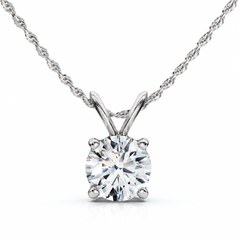 3/4Ct Solitaire Diamond Pendant 14k Gold Women's Necklace Lab Grown EF/VS