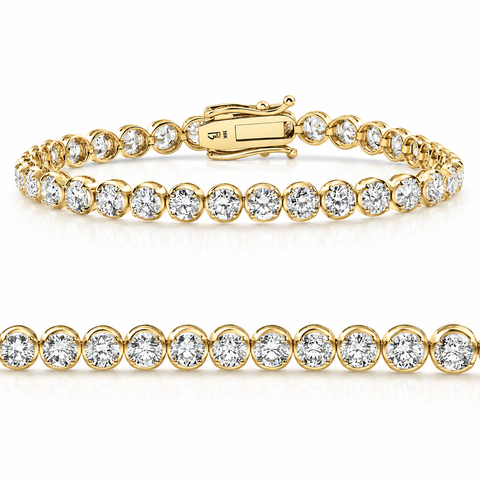 8.80Ct Diamond Angelica Tennis Bracelet Gold 7" Lab Grown