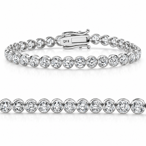 8.80Ct Diamond Angelica Tennis Bracelet Gold 7" Lab Grown