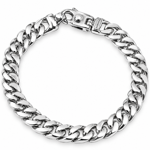 Braccio Men's 36 Gram Cuban Link Solid Silver Bracelet 8.5"