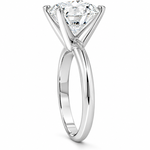 Certified 3 Ct Princess Cut Diamond Solitaire Engagement Ring 14k Gold Lab Grown