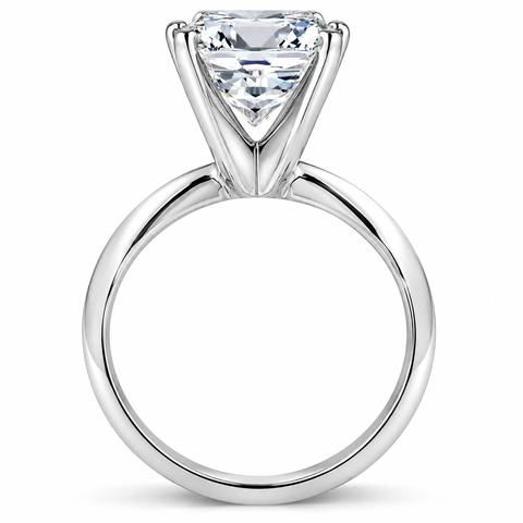 Certified 3 Ct Princess Cut Diamond Solitaire Engagement Ring 14k Gold Lab Grown