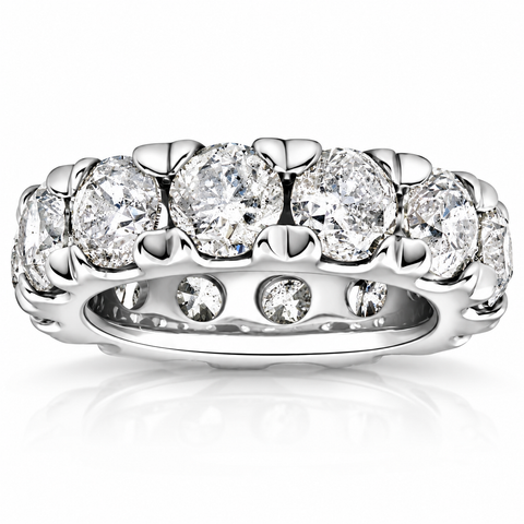 10 1/2 ctw Natural Diamond Eternity ring in White Gold Band