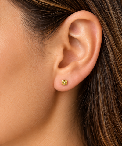 1/4 Ct T.W. Fancy Canary Yellow Lab Diamond Studs 14K Yellow Gold Lab Grown