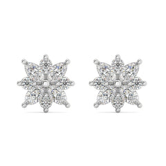 F/VS .50Ct Marquise Star Diamond Earrings 14k Gold Earrings Lab Grown