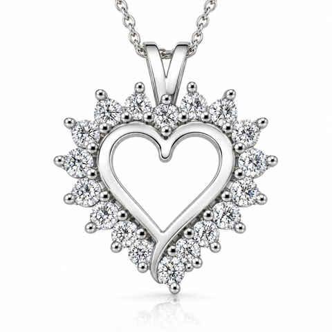 1/2Ct Diamond Diamond Pendant Necklace in 14k Gold Lab Grown