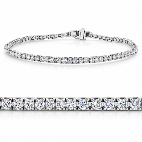 2 - 4Ct Diamond Tennis Bracelet 7" Lab Grown
