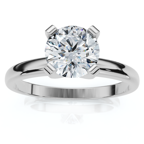 VS 3/4ct Lab Grown Round Diamond Solitaire Engagement Ring 14k White Gold