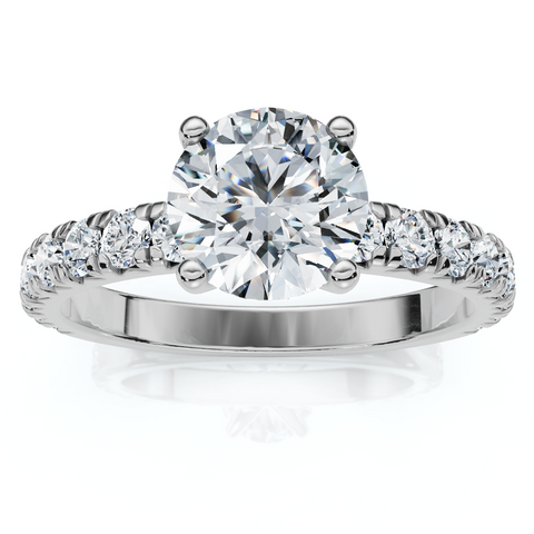 1 Ct Diamond Round Cut Engagement Ring White, Yellow, or Rose Gold