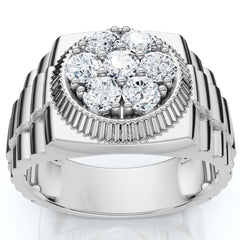 Men's 3/4Ct Diamond Anniversary Wedding Ring 14k Gold Lab Grown