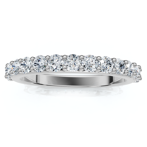 1/2ct Diamond Wedding Ring Stackable Womens Anniversary Band 10K White Gold