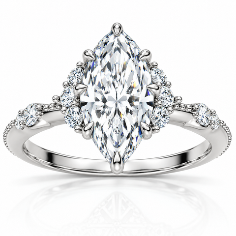 1.20Ct Marquise Viviana Diamond Engagement Ring 14k Gold Lab Grown EF/VS