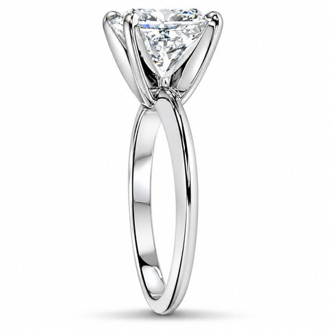 1ct Solitaire Princess Cut Diamond Engagement Ring 14K White Gold