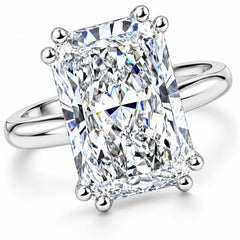 Certified 5Ct Radiant Cut Diamond Engagement Ring 14k Gold Lab Grown (GH/VS)