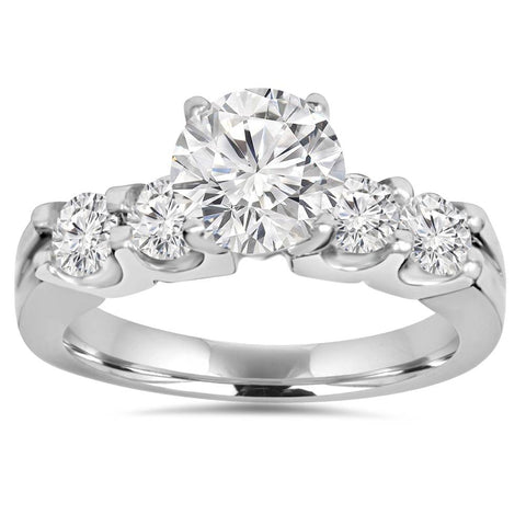 G/SI1 2.30Ct Round Solitaire Diamond Engagement Ring 14K White Gold Lab Grown