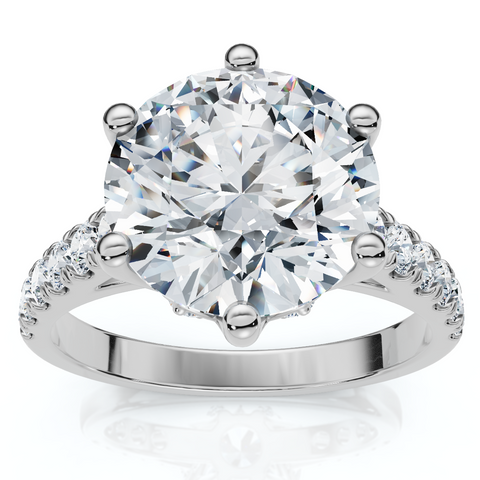 VS 3.40Ct Diamond Engagement Ring Lab Grown in White or Yellow Gold